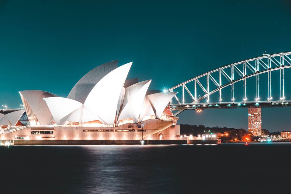 sydney opera house, building, architecture, illuminated, famous, tourist attraction, landmark, lightings, light show, night, evening, performing arts center, sydney harbour, port jackson, sydney, new south wales, australia, sydney, australia, australia, australia, australia, australia